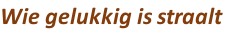 Wie gelukkig is straalt